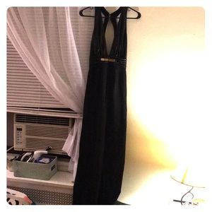 Black leather romper